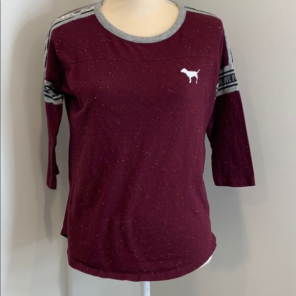 3/4 Sleeve LOVE PINK T-Shirt - Picture 1 of 5